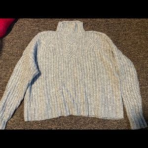 Women’s aerie mock/turtle neck cable knit sweater